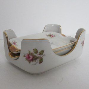 vintage ceramic ashtray set